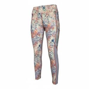 Girls BCG Athletic Leggings Tie-Dye Print Purple Pink Size M (8–10)